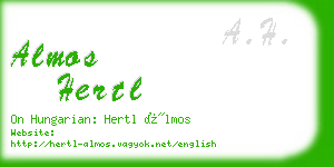 almos hertl business card